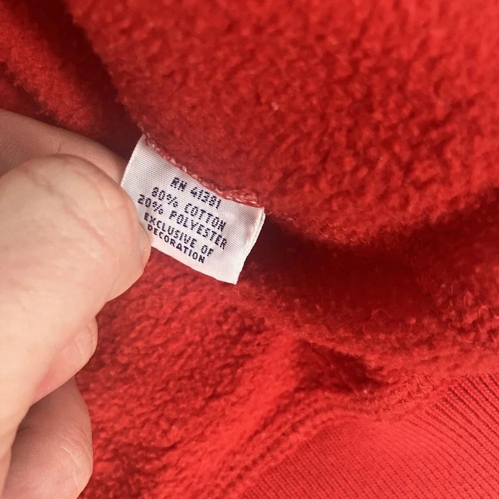 Polo Ralph‎ Lauren Hoodie Sweatshirt Mens XLT Tall Red Full Zip Polo Football